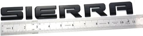 Aimoll 2pcs Sierra Nameplate Letter Emblem 3D Badge Glossy Replacement for Sierra (Black) in Saudi Arabia