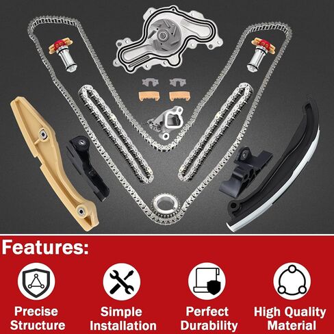 3.5 Timing Chain Kit with Water Pump Fits for Ford Explorer 13-17 Taurus 13-19 Flex 13-16,3.5L 3.7L V6,for Lincoln MKS MKX MKZ 01-06 3.5L 3.7L V6,Replace for BL3Z-6268-A AT4Z-6268-A in Saudi Arabia