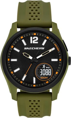 Skechers Men's Sellas Analog-Digital Green Silicone Watch (Model: SR5270) in Saudi Arabia
