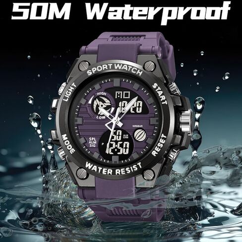 findtime Orange Men Watches Military Fashion Colorful Watch with Waterproof LED Backlight Alarm Stopwatch Features Analog Digital Electronic Quartz Sports Men's Wristwatch in Saudi Arabia