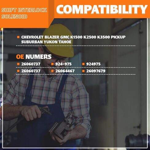 26060737 Shift Interlock Solenoid for Gmc K1500 K2500 K3500 Pickup Suburban Yukon Suburban Tahoe, Replace 924-975 in Kuwait