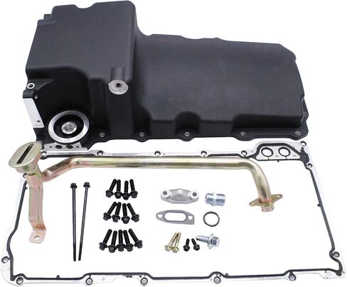 LS Engine Swap Oil Pan 302-1 BK(Wet Style) for Chevy GM LS1 LS2 LS3 LS6 LS Series Engine-BLACK in Saudi Arabia