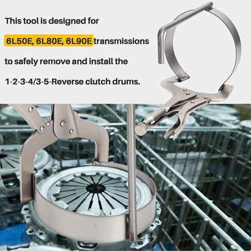 أداة طبل القابض T-47781AC، لـ 6L50E 6L80E 6L90E، أداة تثبيت إزالة الطبل 3-5-عكس و1-2-3-4، مشبك ضغط شديد التحمل من الفولاذ المقاوم للصدأ in Kuwait