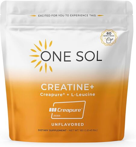 One Sol Creatine for Women Booty Gain, All Natural Women's Creatine Powder with Creapure, Increase Lean Muscle Mass, Reduce Recovery Time, Promotes Brain & Bone Health (Unflavored, 100 Servings) in Kuwait