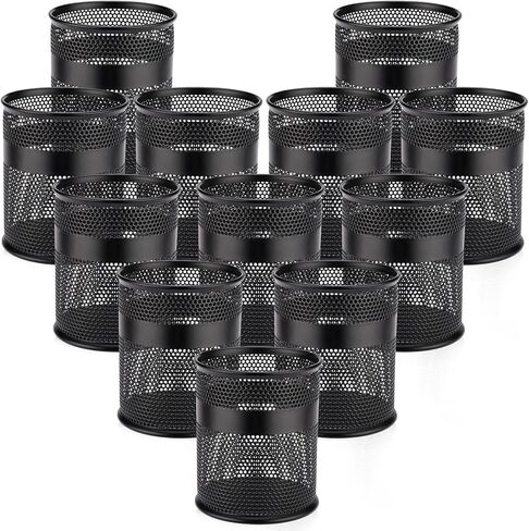 Segarty Pencil Holder, 3 Pack Pink Pen Holder, 3.3 x 3.9 inch Pencils Cups, Round Metal Pens Container Organizer for Office Supplies, School Classroom, Makeup Brush, Home Storage in Kuwait