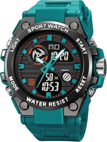 findtime Orange Men Watches Military Fashion Colorful Watch with Waterproof LED Backlight Alarm Stopwatch Features Analog Digital Electronic Quartz Sports Men's Wristwatch in Saudi Arabia
