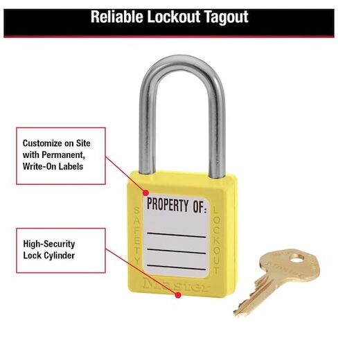 Yellow Thermoplastic Zenex Padlock in Saudi Arabia