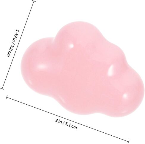 2pcs Cloud Shape Ceramic Door Handles for ’ Room Wardrobe and Drawer Pulls, Cute Pink Ceramic Cabinet Knobs for Boys and Bedroom Furniture in Kuwait