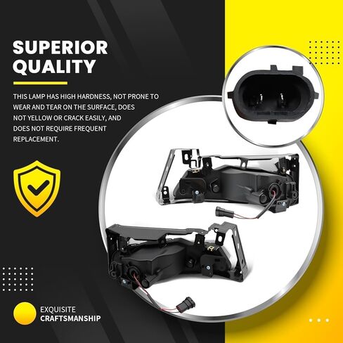 Pair Fog Lights Assembly Compatible with Accord 4DR Sedan 2013 2014 2015 Not Halogen Left and Right Side Lamp with Switch and Harness Clear Lens 33900T2AA01 33950T2AA01 in Kuwait