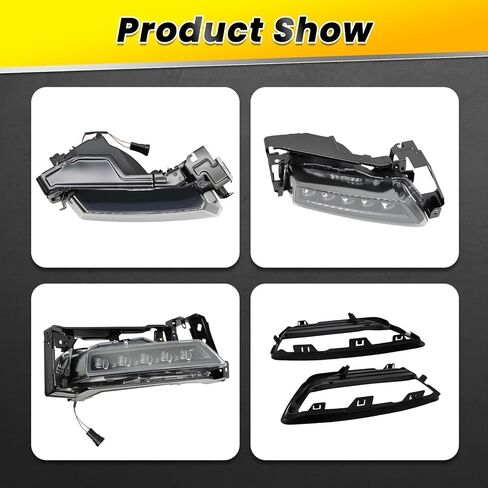 Pair Fog Lights Assembly Compatible with Accord 4DR Sedan 2013 2014 2015 Not Halogen Left and Right Side Lamp with Switch and Harness Clear Lens 33900T2AA01 33950T2AA01 in Kuwait