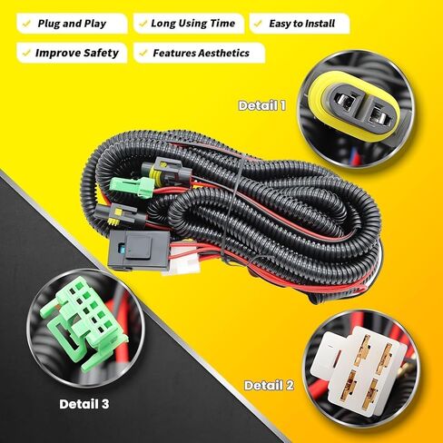 Pair Fog Lights Assembly Compatible with Accord 4DR Sedan 2013 2014 2015 Not Halogen Left and Right Side Lamp with Switch and Harness Clear Lens 33900T2AA01 33950T2AA01 in Kuwait