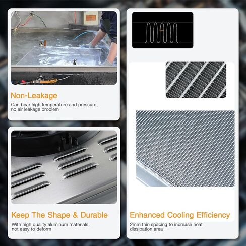 8N Radiator, Radiator Compatible with Ford 2N 9N Tractor 8N8005 86551430, 3 Row Core All Aluminum Radiator in Kuwait