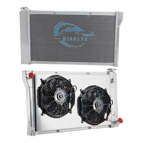 مروحة كفن مشعاع ألومنيوم 4 صف متوافقة مع Chevy 1967-1972 1968 1969 1970 1971C/K C10، C20 C30 K10 GMC C2500 5.0L 5.7L V6 V8 L6 Radiador 67 68 69 70 71 مشعات محرك بديلة للسيارات in Kuwait