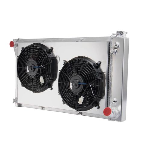 مروحة كفن مشعاع ألومنيوم 4 صف متوافقة مع Chevy 1967-1972 1968 1969 1970 1971C/K C10، C20 C30 K10 GMC C2500 5.0L 5.7L V6 V8 L6 Radiador 67 68 69 70 71 مشعات محرك بديلة للسيارات in Kuwait