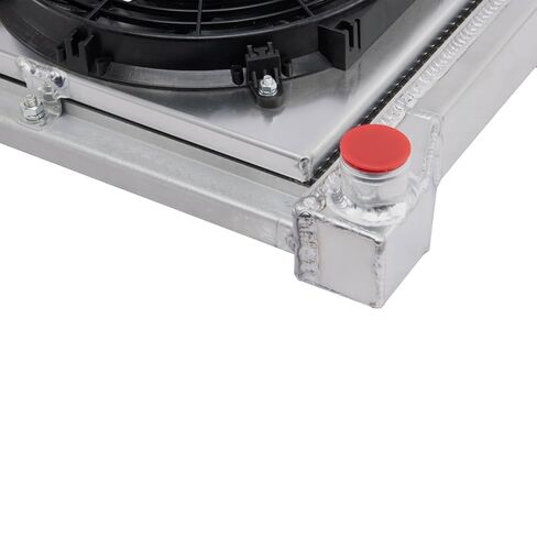 مروحة كفن مشعاع ألومنيوم 4 صف متوافقة مع Chevy 1967-1972 1968 1969 1970 1971C/K C10، C20 C30 K10 GMC C2500 5.0L 5.7L V6 V8 L6 Radiador 67 68 69 70 71 مشعات محرك بديلة للسيارات in Kuwait