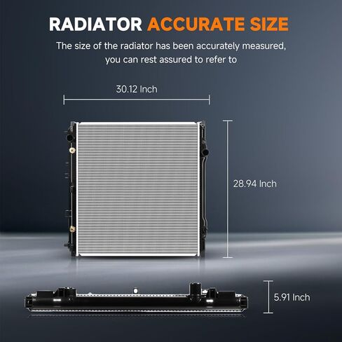 OCPTY 2585 Radiator fit for 2003-2006 for Kia Sorento 3.5L Replace# 2585,CU2585, 25311-3E250 Engine Coolant Radiator Automotive Aluminum Core Radiator Assembly in Saudi Arabia