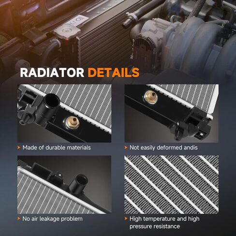 OCPTY 2585 Radiator fit for 2003-2006 for Kia Sorento 3.5L Replace# 2585,CU2585, 25311-3E250 Engine Coolant Radiator Automotive Aluminum Core Radiator Assembly in Saudi Arabia