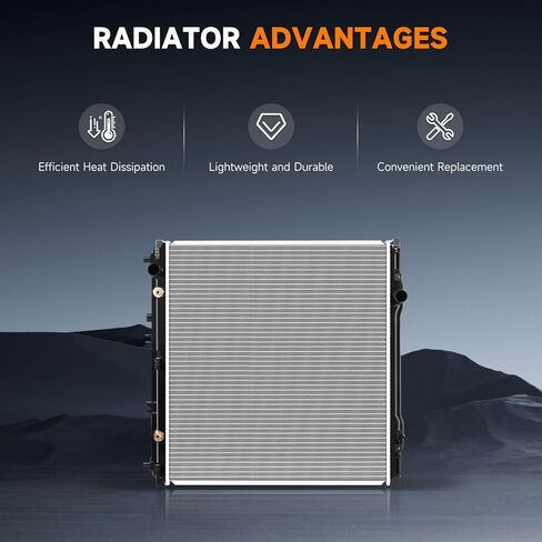 OCPTY 2585 Radiator fit for 2003-2006 for Kia Sorento 3.5L Replace# 2585,CU2585, 25311-3E250 Engine Coolant Radiator Automotive Aluminum Core Radiator Assembly in Saudi Arabia