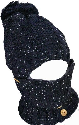 Winter Knit Beanie Hat with Neck Warmer,Thermal Face Cover for Cold Weather Protection Sold by The Chosen Ones 23 in Saudi Arabia