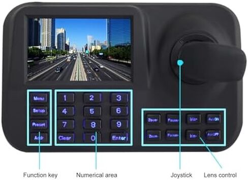 وحدة تحكم كاميرا PTZ مع شاشة عالية الدقة 5 بوصة ، عصا التحكم ثلاثية الأبعاد للتحكم في كاميرا IP ، بروتوكول الشبكة القياسي ، بسيط وبديهية (قابس أمريكي) in Kuwait