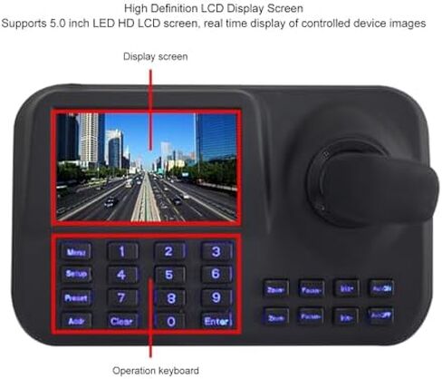 وحدة تحكم كاميرا PTZ مع شاشة عالية الدقة 5 بوصة ، عصا التحكم ثلاثية الأبعاد للتحكم في كاميرا IP ، بروتوكول الشبكة القياسي ، بسيط وبديهية (قابس أمريكي) in Kuwait