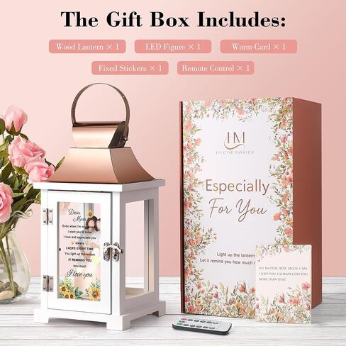 Birthday Gifts for Mom from Daughter, for Mom, Special Mom Gifts for Birthday, Lantern with Mother and Daughter Hand Painted Figure in Saudi Arabia