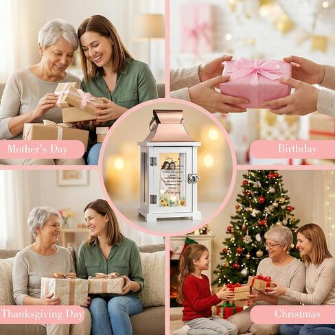 Birthday Gifts for Mom from Daughter, for Mom, Special Mom Gifts for Birthday, Lantern with Mother and Daughter Hand Painted Figure in Saudi Arabia