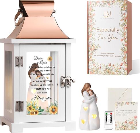 Birthday Gifts for Mom from Daughter, for Mom, Special Mom Gifts for Birthday, Lantern with Mother and Daughter Hand Painted Figure in Saudi Arabia