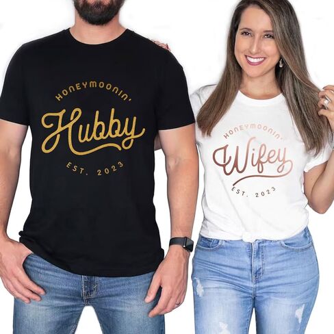 Personalized Mr and Mrs Shirts, Bride and Groom Shirts, Just Married Shirt, Bride Shirt, Honeymoon Tshirt, Wedding Gifts in Saudi Arabia