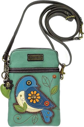 Chala Blue Bird Cellphone Crossbody Handbag - Convertible Strap in Saudi Arabia