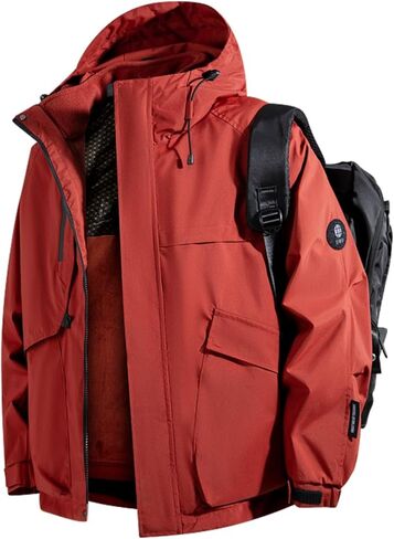 3-in-1 Ski Jacket Waterproof Windproof Winter Coat Hooded Snow Jacket with Warm Fleece Liner in Saudi Arabia