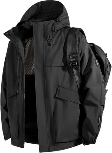 3-in-1 Ski Jacket Waterproof Windproof Winter Coat Hooded Snow Jacket with Warm Fleece Liner in Saudi Arabia