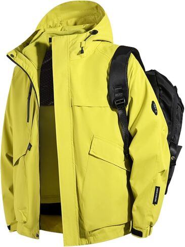 3-in-1 Ski Jacket Waterproof Windproof Winter Coat Hooded Snow Jacket with Warm Fleece Liner in Saudi Arabia