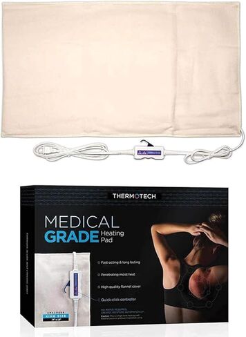 Medical Grade Heating pad with Automatic Moist Heat by Thermotech - High Heat Heating Pad for Back Pain and Cramps - Versatile Medium Analogue - 14" x 17" in Kuwait