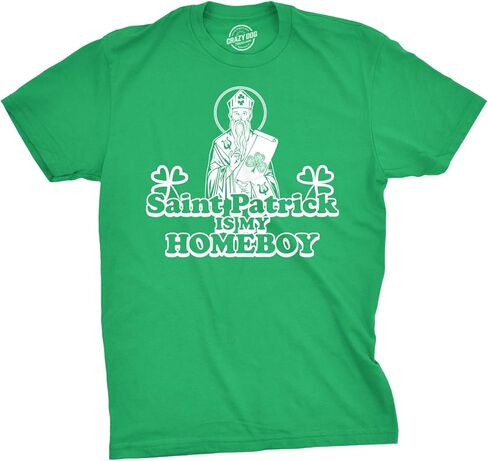 تي شيرت رجالي من Saint Patrick is My Homeboy مضحك St Patty Day Cool Novelty in Saudi Arabia