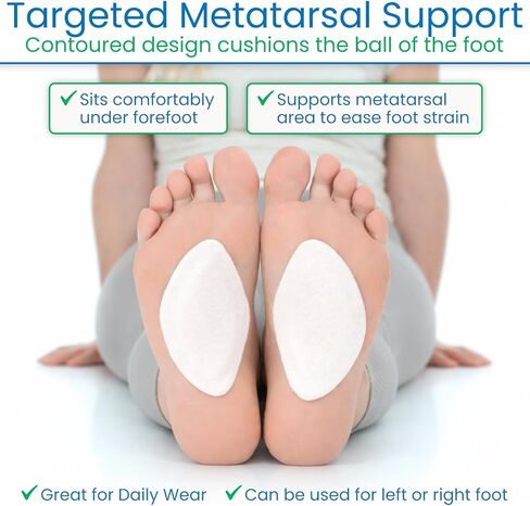 Arch Supports for Women & Men (12 Pack) - Felt Insert with Adhesive - Foot Pads for Shoes, Sandals, Flip Flops, Boots, High Heels, Flat Feet, High Arches, and Plantar Fasciitis in Kuwait