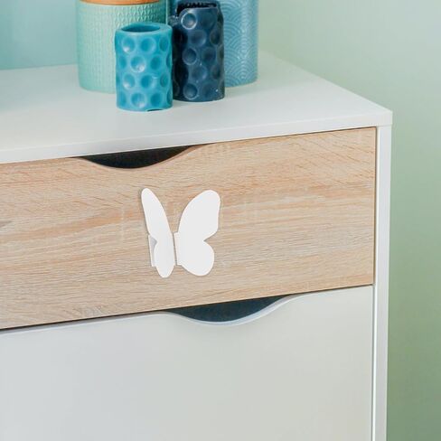 Butterfly Cabinet Door Handles 1 Pair White Room Drawer Pulls Furniture Hardware for Kitchen Bathroom Cabinets in Kuwait