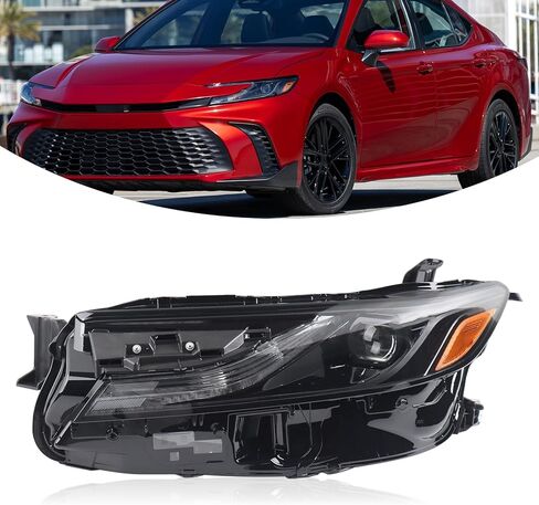 Right Single Lens Headlights Assembly Compatible with 2024 2025 Toyota Camry SE LE Headlamp Right Passenger Side Replacement 81110AQ010 in Kuwait