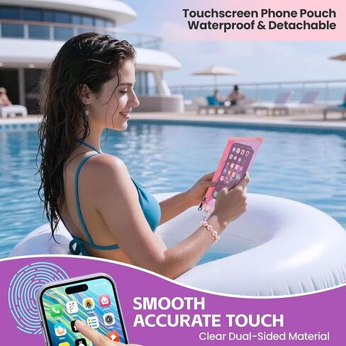 Pink Jelly Tote Bag, Bow Bag Beach Essentials for Women, Pool Bag Beach Bags Waterproof with Zipper Pocket & Phone Pouch in Saudi Arabia