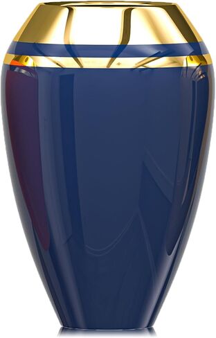 Small Glossy Gold Vases Home Decor,Round Ceramic Vase,Gold Vase for Pampas Grass,Minimalist Modern Home Decor,Table,Fireplace,Shelf,Mantel,Entryway and Centerpieces in Saudi Arabia