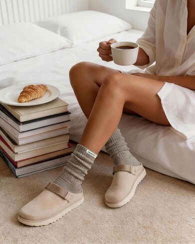 Jeasona Slouch Scrunch Socks for Women, 6 Pairs Crew Cotton Knit Scrunch Slouch Socks, 80s Style Boot Socks for Women Teen Girls, Soft Athletic Gym Calf Socks Earth Tone Gifts in Kuwait