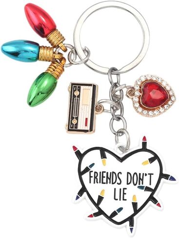 سلسلة مفاتيح Stranger Things سلسلة مفاتيح هدايا الصداقة سلسلة مفاتيح أصدقاء لا تكذب بضائع مجموعة الهالوين هدية الصداقة للأبد (قلب 1) in Kuwait