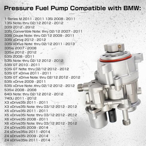 مضخة وقود عالية الضغط متوافقة مع محركات سلسلة BMW N54 N55 Z4 335i 335is X5 X3 535i استبدال OE 13517616446 13517616170 13406014001 13517594943 in Kuwait