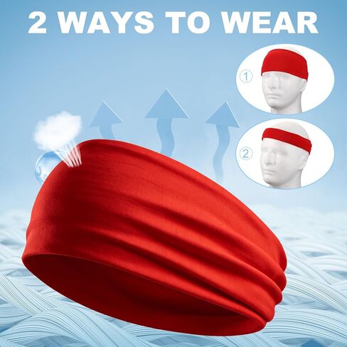 Sport Headbands for Men, Workout Headbands Stretchy Sweatband Absorbent Head Bands for Men Women in Saudi Arabia
