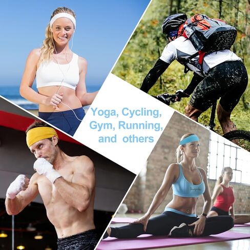 Sport Headbands for Men, Workout Headbands Stretchy Sweatband Absorbent Head Bands for Men Women in Saudi Arabia