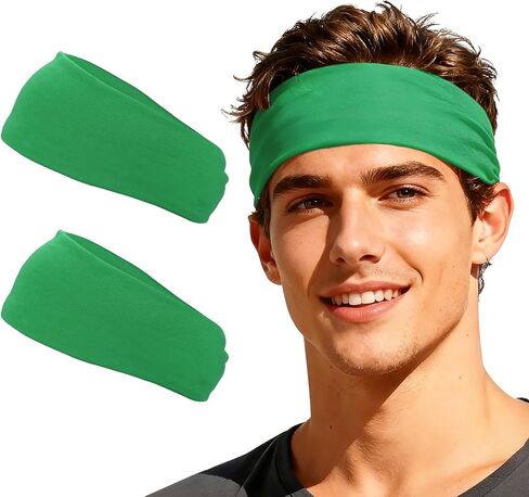 Sport Headbands for Men, Workout Headbands Stretchy Sweatband Absorbent Head Bands for Men Women in Saudi Arabia