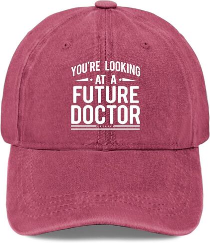 You're Looking at a Future Doctor Baseball Cap Cute hat Womens Baseball caps Gifts for Friends Hiking Cap Wine in Kuwait