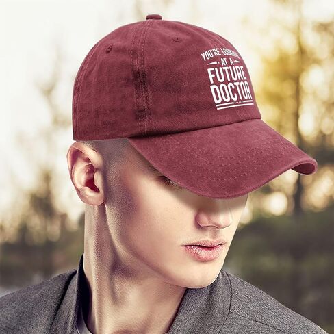 You're Looking at a Future Doctor Baseball Cap Cute hat Womens Baseball caps Gifts for Friends Hiking Cap Wine in Kuwait