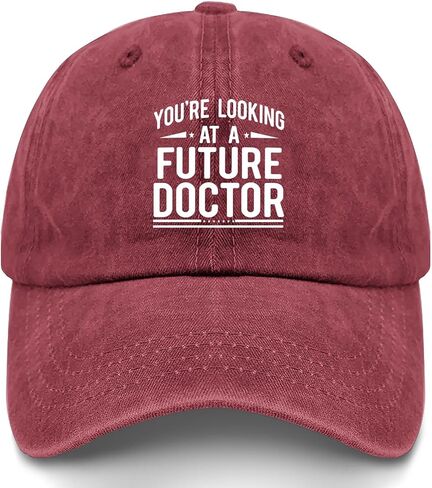 You're Looking at a Future Doctor Baseball Cap Cute hat Womens Baseball caps Gifts for Friends Hiking Cap Wine in Kuwait