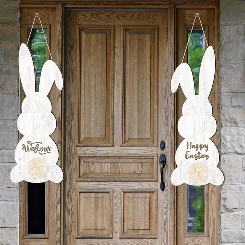 Shellwei 2 Pcs Halloween Welcome Door Sign 23 Inches Ghost Door Decoration BOO Door Hanger Halloween Ghost Hanging Sign Wooden Halloween Door Wreath for Front Door Porch Wall Indoor Outdoor Home Decor in Saudi Arabia